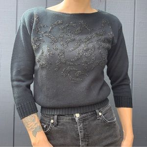 Vintage Kenneth Too floral detail sweater
